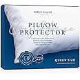 Cosy House Collection Luxury Zippered Pillow Protector - Master Bedroom Essentials - 100% Waterproof - Rayon Derived from Bamboo - Ultimate Noiseless Comfort & Cooling - Set of 2 (Queen)