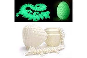 Memogizz 12inch Dragon Egg, Year of The Dragon, 3D Printed Dragon, Executive Desk Toys, Articulated Dragon, Fidget Toys Gifts for Graduates Students Teachers Adults (Noctilucent)