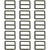 pson 15PCS 1 Inch Zinc Alloy Slider Tri-glide Button, Webbing Strap Tri Glide, Silver Adjustable Buckle Fastener for DIY, Sewing, Craft
