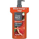 DOVE MEN + CARE Body Wash Blood Orange to Rebuild Skin in the Shower with Plant-Based Cleansers and Moisturizers 26 fl oz