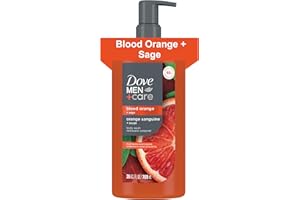 DOVE MEN + CARE Body Wash Blood Orange to Rebuild Skin in the Shower with Plant-Based Cleansers and Moisturizers 26 fl oz