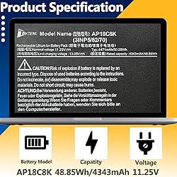 TAVZENL AP18C8K 50.29Wh Battery Replacement for