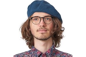 CHARM Knit Tam Hats for Women & Men, Cotton Beret-Style Crochet Beanie Cap Handmade for Summer & Winter