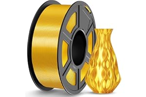 JAYO Silk PLA Filament 1.75mm Gold 1.1KG, Metal-Like Shiny 3D Printer Filament Dimensional Accuracy +/- 0.02mm, 1.1kg Spool(2.4lbs), Fits for Most FDM 3D Printers