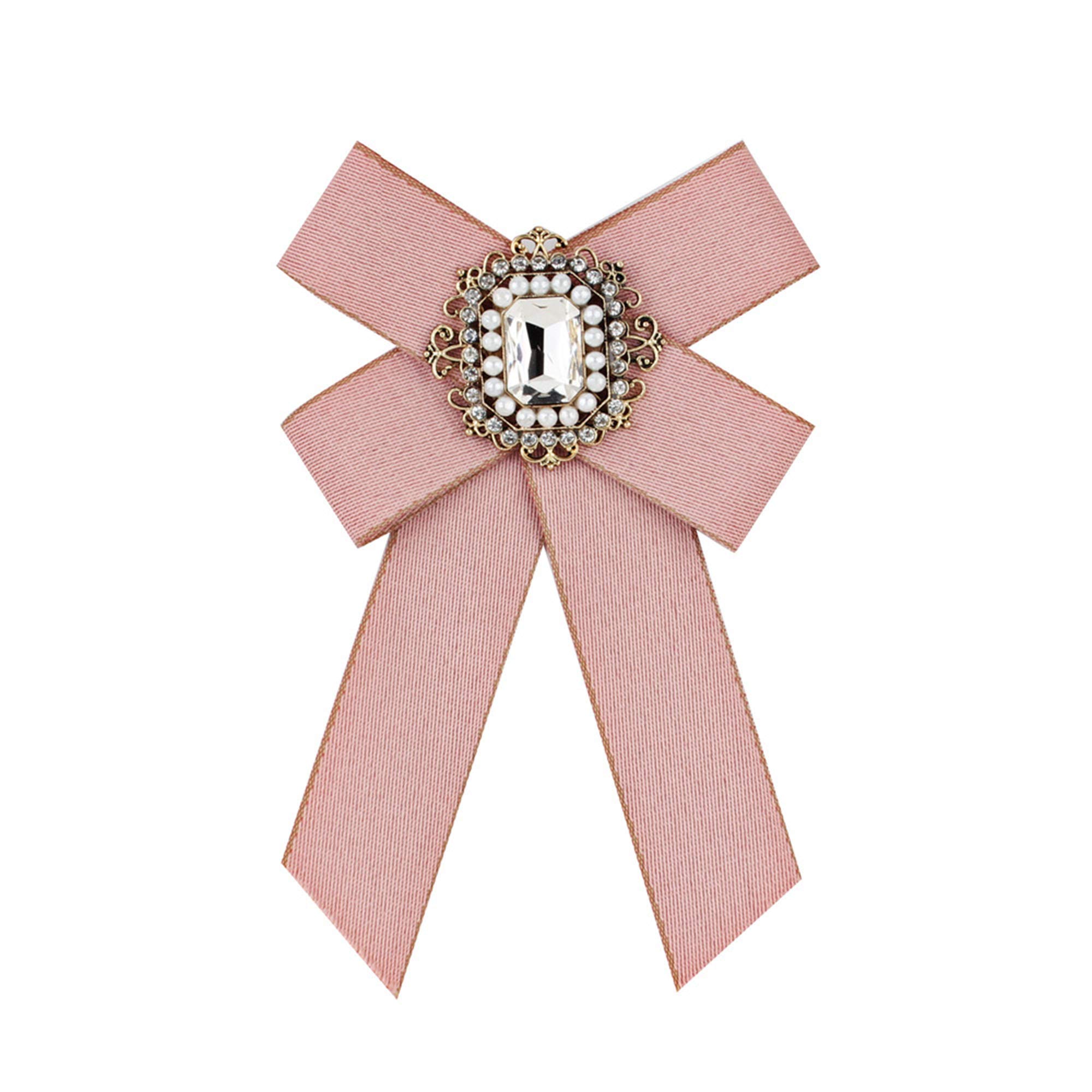 Schneespitze Bow Brooch Pin Bowknot Bow Tie Female Bow Brooch Bow Tie Fashion Clothing Accessories for Women and Girls Decoration