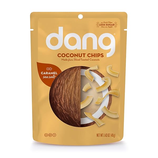 DANG TOASTED COCONUT CHIPS, CARAMEL SEA SALT, 3.17 OUNCE