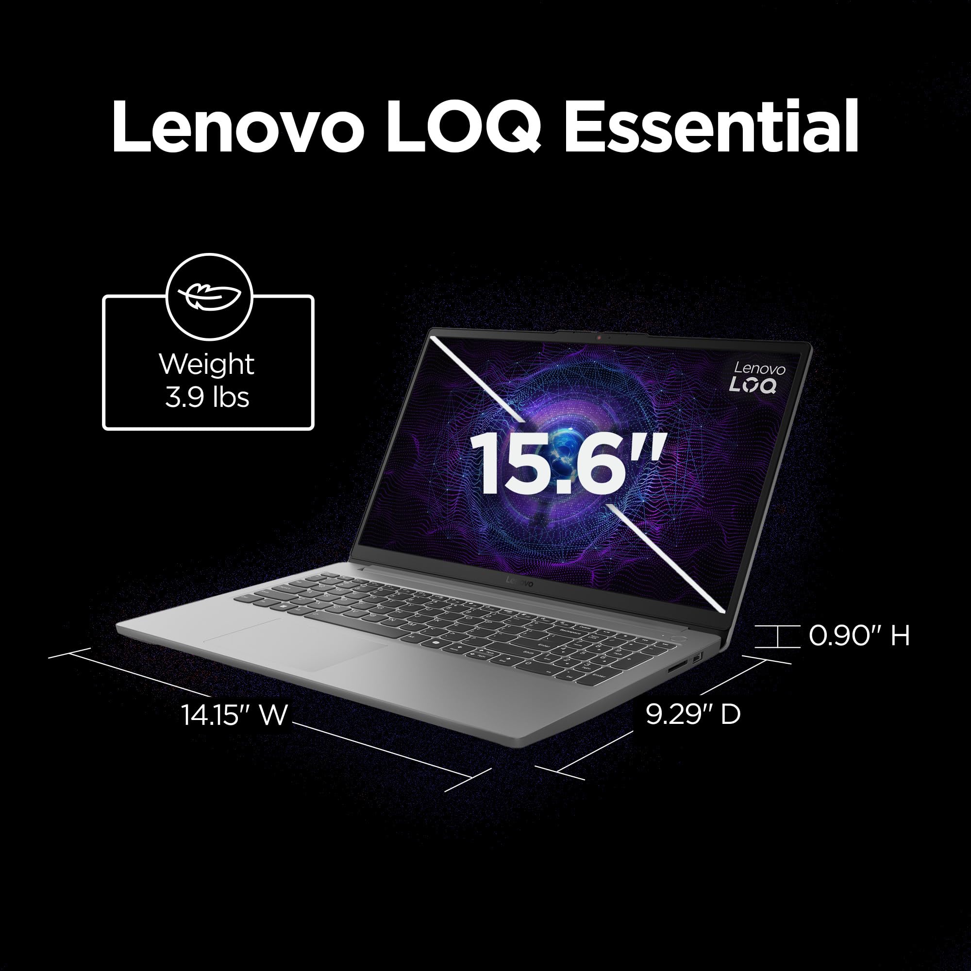 Lenovo LOQ Essential – AI-Powered Student Gaming Laptop - Intel® Core™i5-12450HX - 15.6