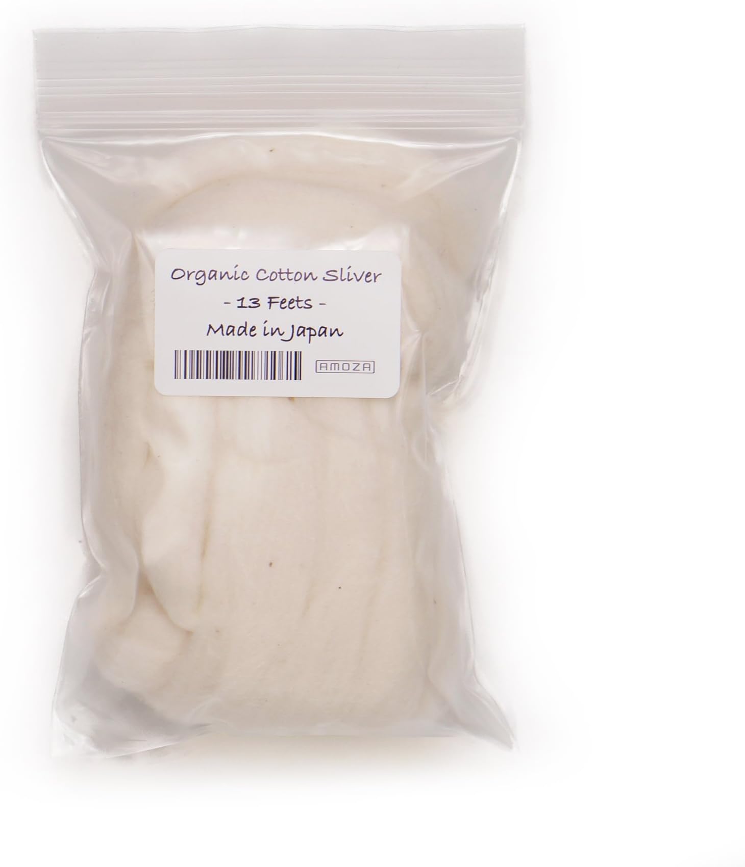 Japanese Organic Cotton Sliver 13 Feets 100% Organic Unbleached [Made in Japan] (1 Pack)