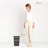 Brabantia Sort & Go 16L Jade Green Waste Bin with Stay-Open Lid view 3