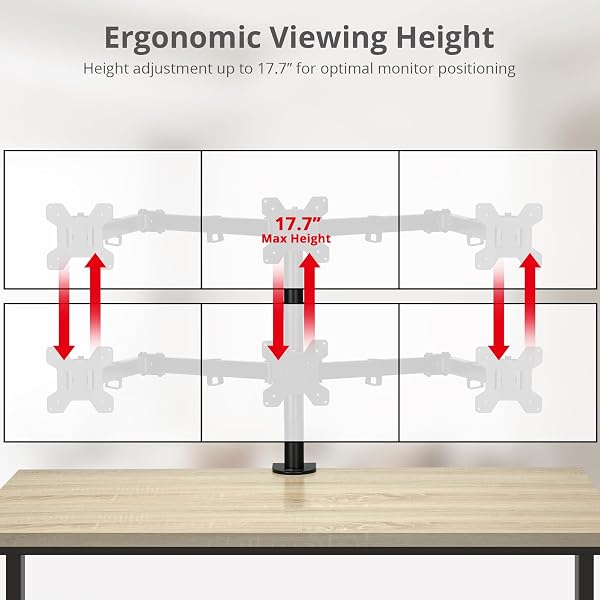 SIIG ARTICULATING TRIPLE MONITOR DESK MOUNT DESK MOUNT, BLACK (CE-MT0R12-S3)
