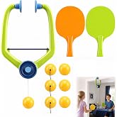 Hanging Table Tennis Trainer Portable Set, 1 Pcs Trainer 6 Balls Door Pong Game for Kids with Racket and Balls, Adjustable Hanging Table Tennis Trainer