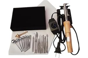 Electric Fabric Flower Maker, flower making tools, DIY Artificial Fabric Making Tool, with 18 Ironing Heads, Adjustable Tempe