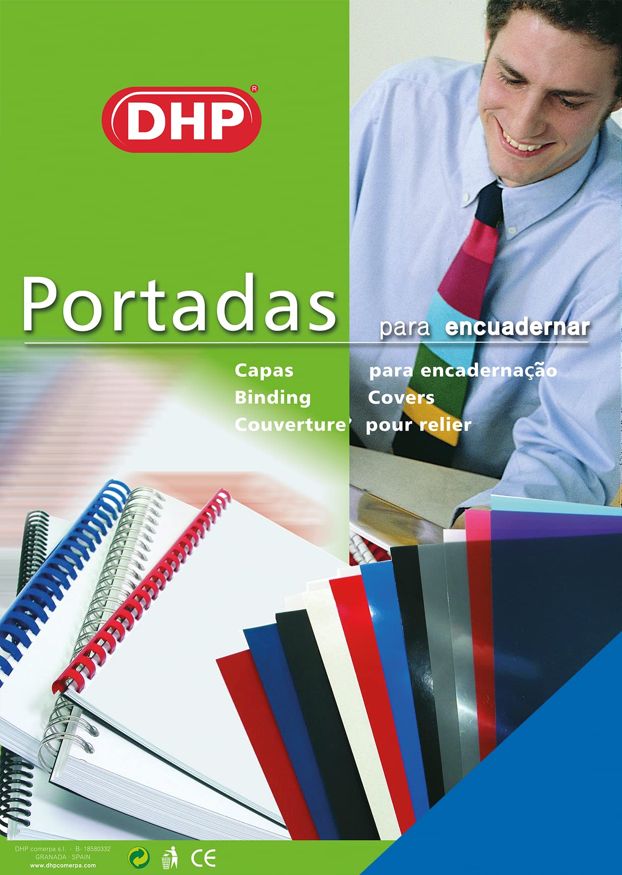 Pack of 100 PVC Binding Covers, Opaque, A4 Format, 0.18 mm Thickness, Blue