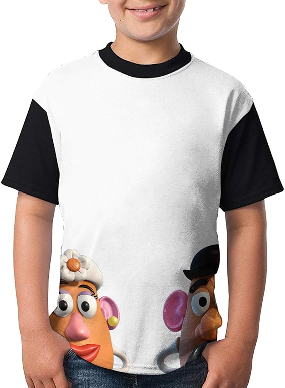 Amazon Co Jp ミスターポテトヘッド 3 インパクトのあるファッション メンズ 半袖 夏服 おしゃれ プリント Tシャツ スタイリッシュな 速乾 シンプル 丸首 ブラック カップル服 通勤 通学 運動 ティーシャツ 援服 服 ファッション小物