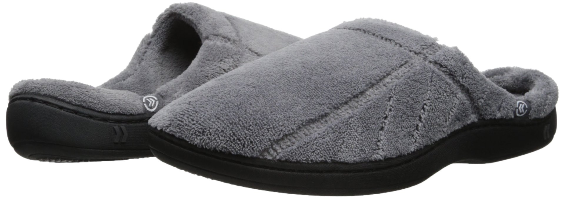 Fish Slippers Isotoner Men's Heathered Knit Hoodback Slipper