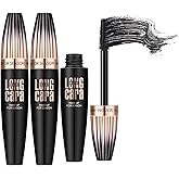 My Amazing Lashes Mascara Black Volume and Length Waterproof Smudge Proof 4D Silk Fiber Lash Mascara Natural Long Lasting Silk Fibre Mascara Longer Volumizing and Lengthening Mascara for Women (2 Pcs)