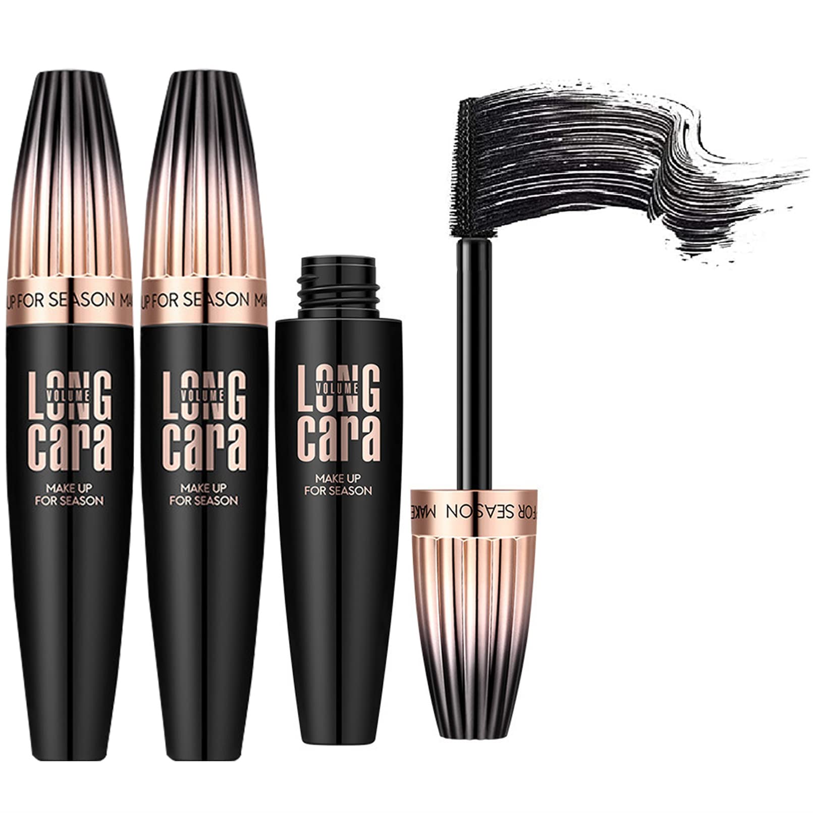 My Amazing Lashes Mascara, 4D Silk Fiber Lash Mascara Black Volume and Length Waterproof, Long Lasting, Smudge Proof, Long Cara Volumising & Lengthening