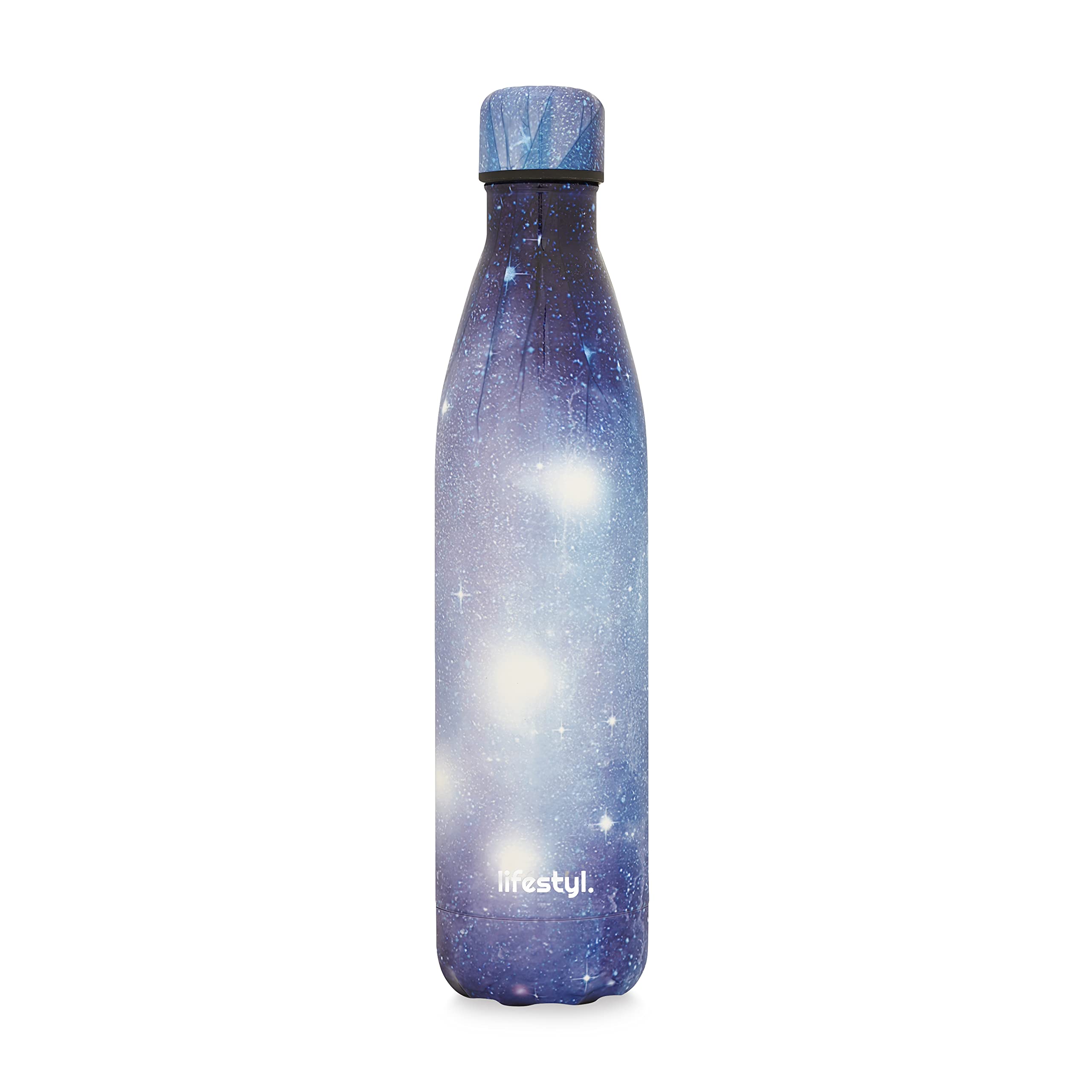 Lifestyl Stainless Steel Water Bottle | 24 Hrs Cold & 12 Hrs Hot| Thermoshield Technology Vacuum Insulated Metal Water Bottles, Leak-Proof Drinks Bottle for Gym (Galaxy Lightblue, 1000 ml)