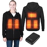 Heated Hoodie for Men and Women with 7.4V Battery Pack Lightweight Winter Outdoor Soft Cozy with Hood Heated Sweatshirt