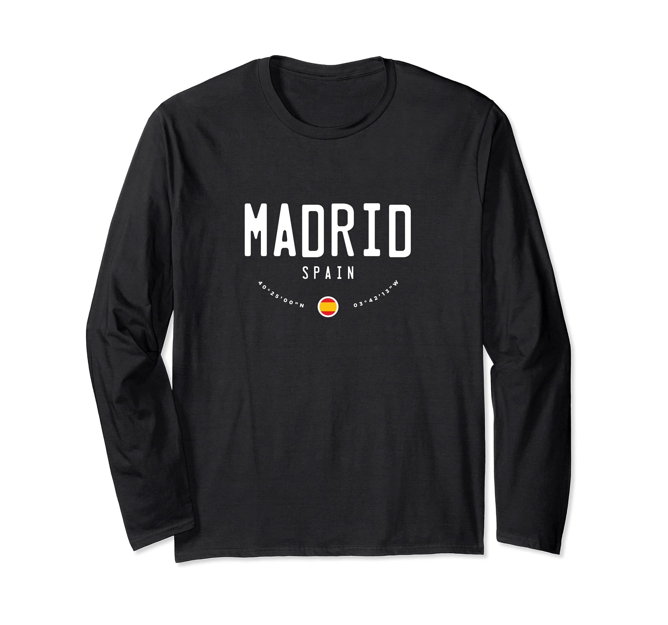 Madrid Spain Flag Long Sleeve T-Shirt