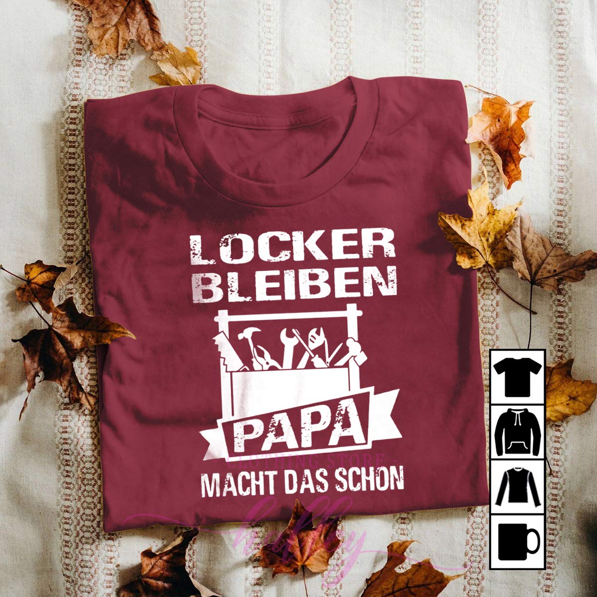 Locker Bleiben Papa Macht Das Schon T-shirt, , , Tank Top