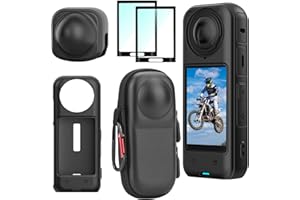 X5 Protective Kit, for Insta360 X5 Accessories, Include Carrying Case, Silicone Protective Cover, Screen Protectors, Front Be