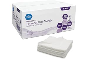 MED PRIDE Disposable Dry Wipes for Adults, Soft & Absorbent Personal Towels, Bulk 800 Count, Incontinence Care, Baby Wipes (800 Count (Pack of 1))