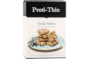 Proti-Thin High Protein Vanilla Wafer Squares, 15g Protein, Low Calorie, Low Sugar, Aspartame Free, Diet Wafer Bars, Healthy Snack, 2 Wafers per Serving, 5 Count Box
