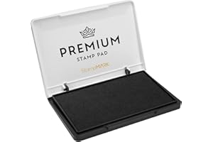 StampMark Premium Stamp Pad Medium Size 3" x 4" - for Traditional Rubber Stamps - Felt Pad Black Color