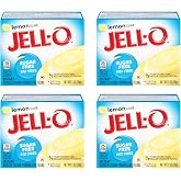 Jell-O Instant Pudding &amp; Pie Filling Mix, Lemon Flavored, Sugar Free, Fat Free, Reduced Calorie, 1 oz (Pack of 4)