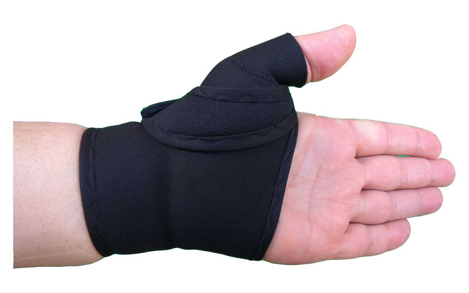 Neoprene Thumb Support Brace – Universal Spica CMC Stabiliser for Sprains, Strains, Arthritic Thumb & Carpal Tunnel Relief (Left or Right Hand) (Black, S-L (15-20cm) Left Hand)