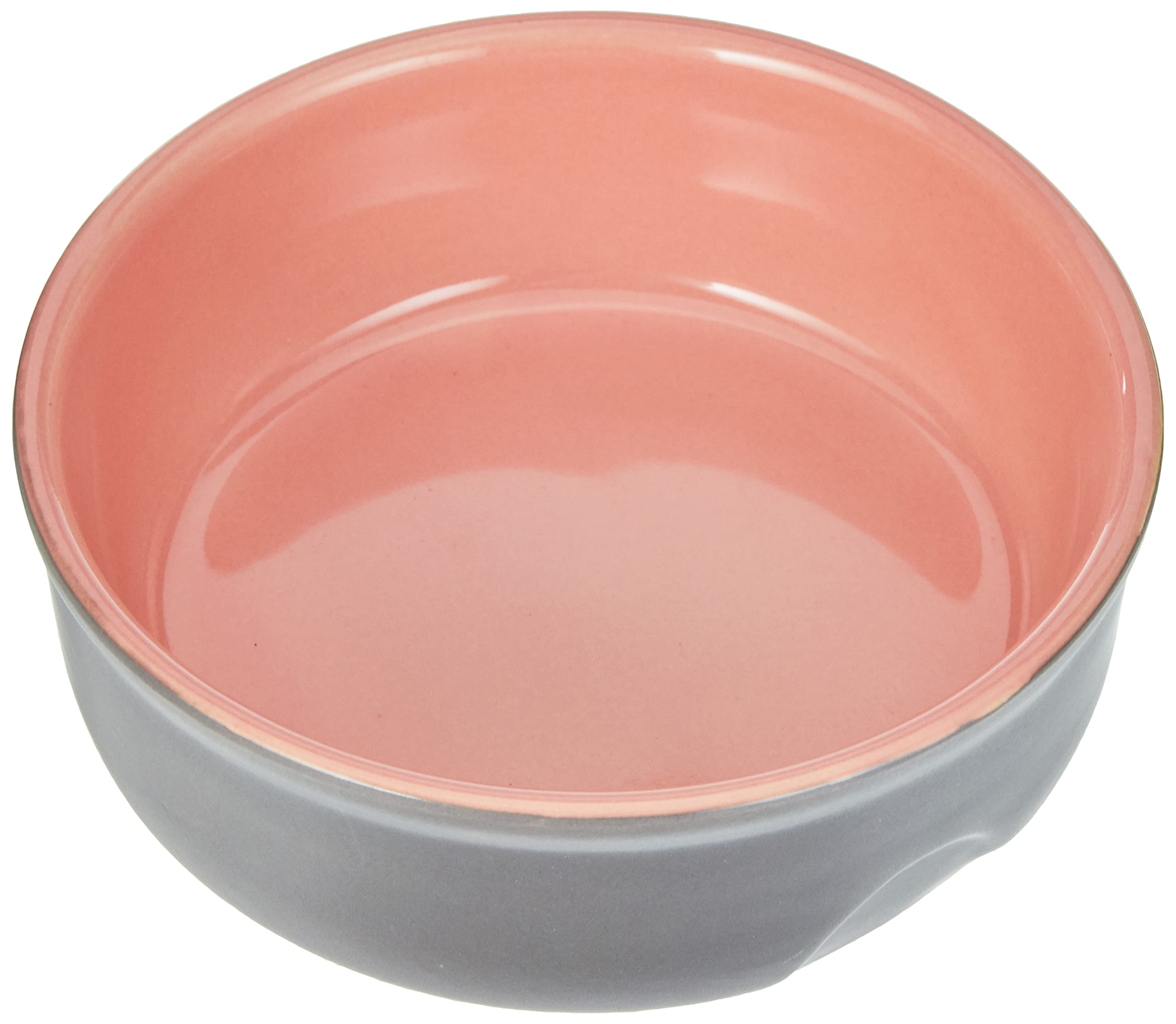 Nobby Ceramic Feed Bowl Grey/Salmon Coloured Diameter 13 x 5 cm