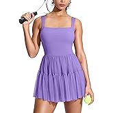 Soothfeel Tennis Dresses for Women Athletic Dress with Built in Shorts & Bra Flowy Golf Workout Dresses with Pockets Summer