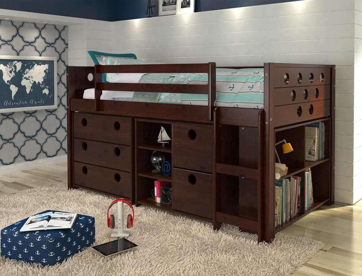 Amazon Com Childrens Bunk Beds Alvar Low Loft Bed Office