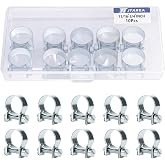 JTAREA 17-19MM Fuel Injection Hose Clamps 11/16"-3/4" Gas Line Clamps Pipe Clamp for Automotive Diesel Petrol Pipes