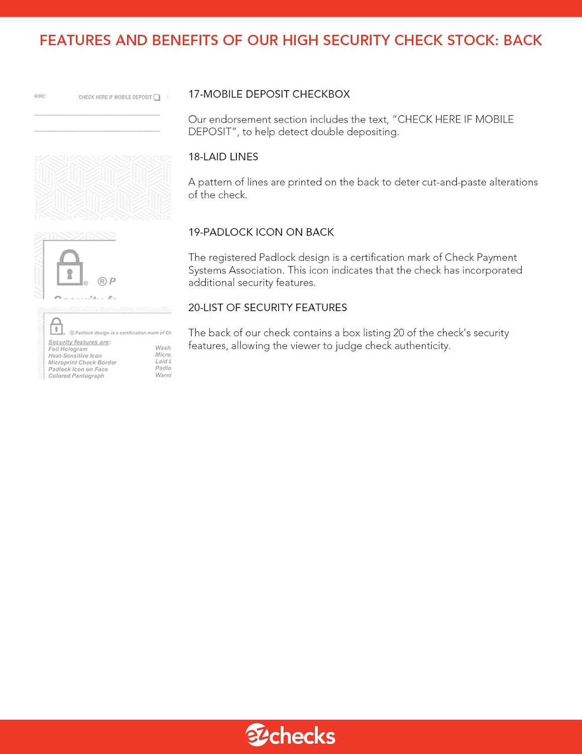 EZ Checks Premium Blank Hologram High Security Laser Check Stock | 500 Sheets | QuickBooks Compatible (Blue/Maroon, Check at Top) : Office Products
