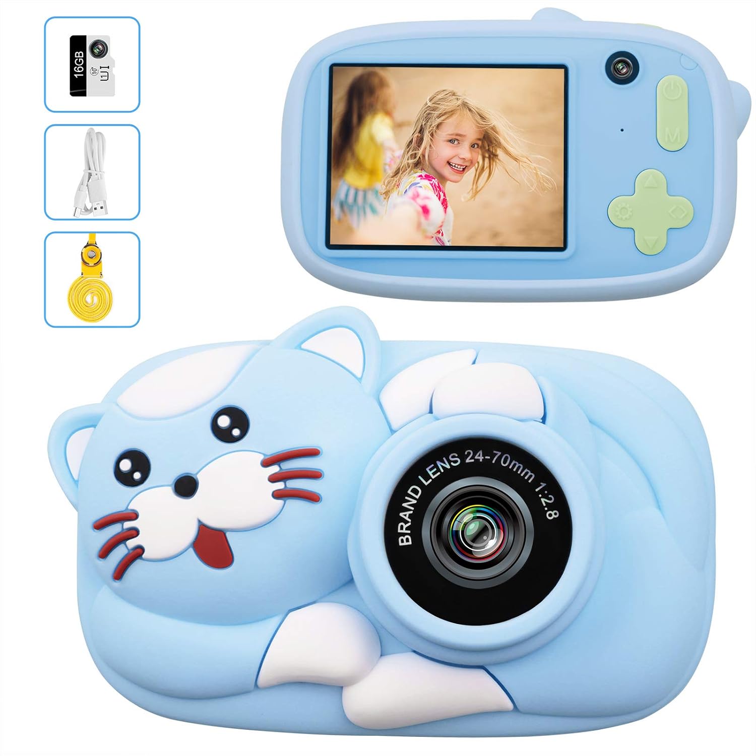 LeaderPro Kids Camera Gifts for Girls 1080P HD,Mini Rechargeable ...