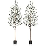 SOGUYI Artificial Olive Tree, 6FT Tall Faux Silk