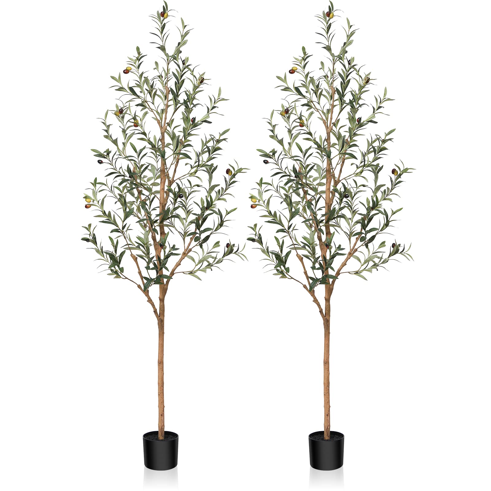 SOGUYI Artificial Olive Tree, 6FT Tall Faux Silk