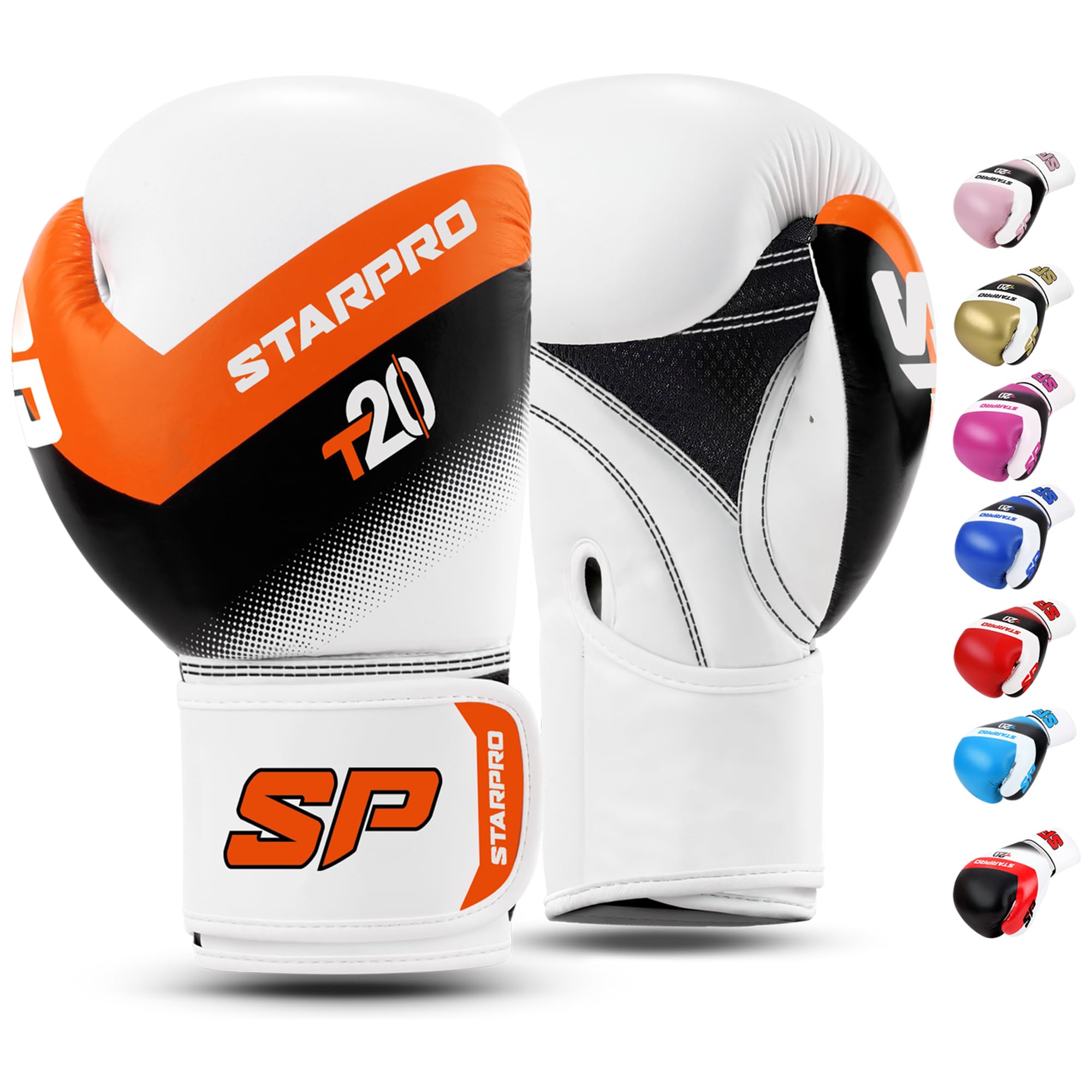 Starpro Boxing Gloves – Training & Sparring Gloves for Men & Women, Ideal for Boxing, Kickboxing & Muay Thai – Sizes 8oz, 10oz, 12oz, 14oz,16oz