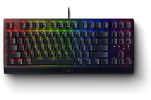 Razer BlackWidow V3 TKL Mechanical Gaming Keyboard: Yellow Mechanical Switches Linear & Silent - Chroma RGB - Compact Form Factor - Programmable Macros Snap Tap