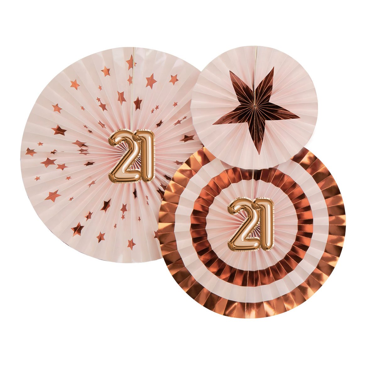 Neviti 773758 Glitz and Glamour Age 21 Pinwheels, Pink/Rose Gold