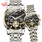 OLEVS Couple Watch Valentines Couple Matching Watches His and Her Couple Set Wrist Watch Men and Women Lovers Wedding Romantic Gifts Set of 2