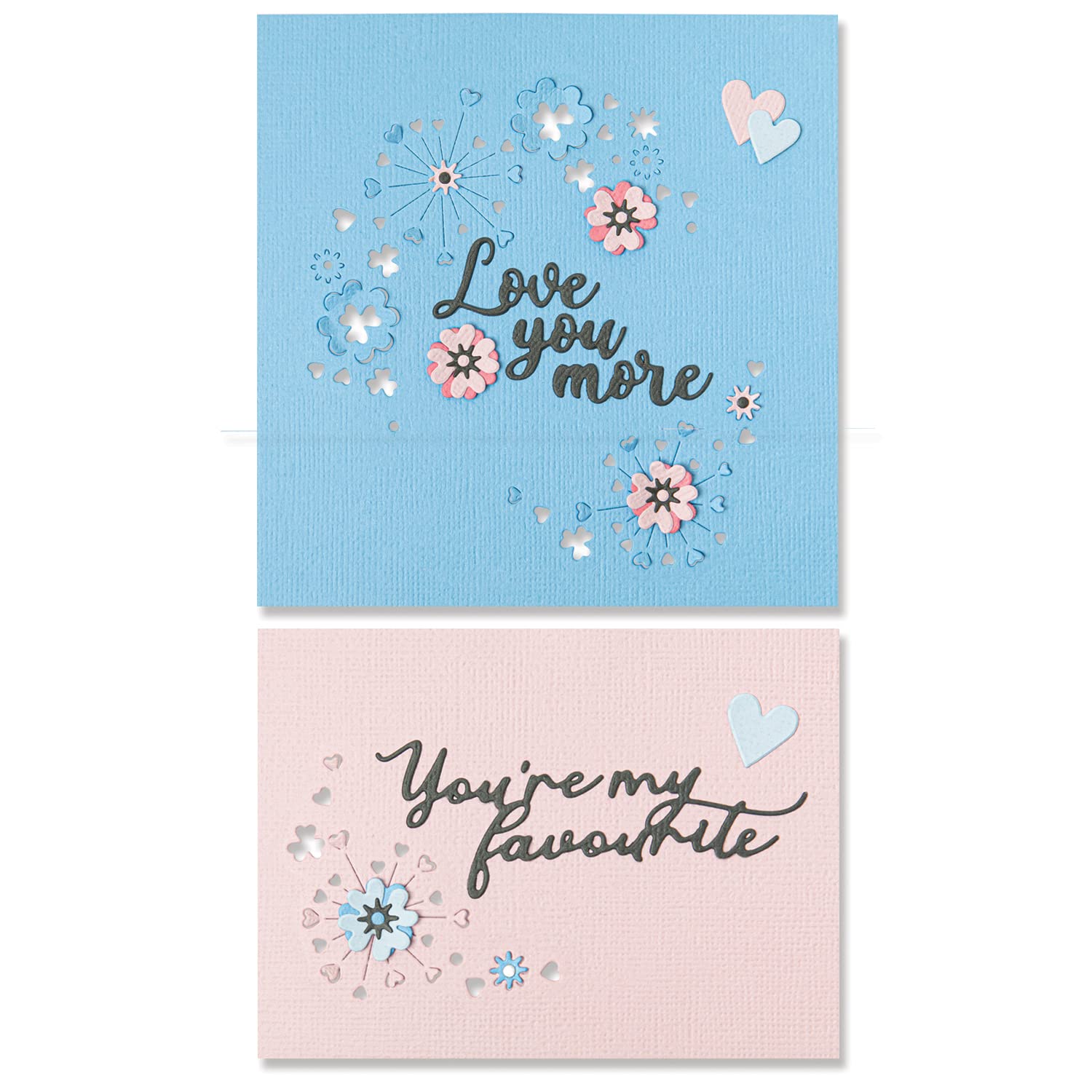 Sizzix Thinlits Die Set 6PK Cut-Pop Valentine by Olivia Rose, Grey, One Size