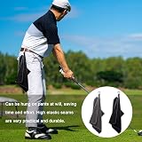 AWAVM 2 Pcs Golf Towels Microfiber Carabiner Black Gray 90g Absorbent view 5