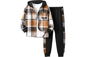 OYOANGLE Boy's 2 Piece Camo Print Long Sleeve Zipper Hoodie Jacket and Elastic Waist Jogger Pants Set Tracksuit