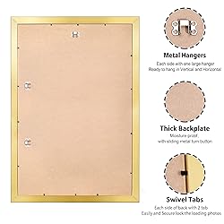 Annecy 16x24 Picture Frame Gold（2 Pack）, 16 x