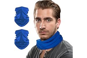 gelbesty 2 Packs Cooling Neck Gaiter, All Weather Face Cover for Men Women, Face Bandana Sun Protection Face Mask for Men