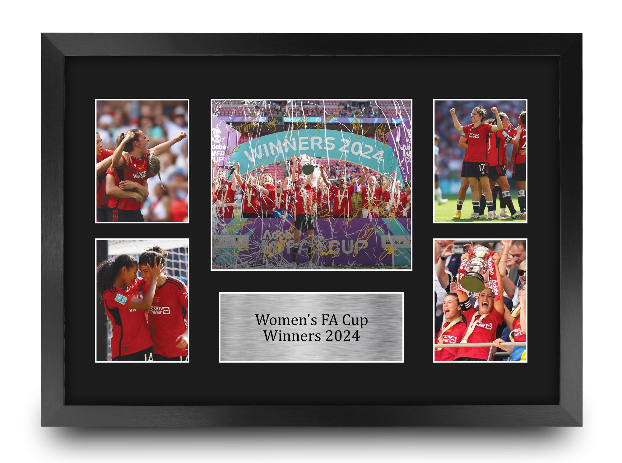 HWC Trading FR A3 Womens FA Cup Winners 2024 Printed Memorabilia Signed Autograph Photograph Display for Womens Football Fans and Supporters - A3 Framed