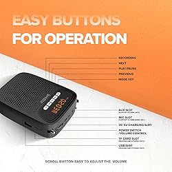 15W Portable Mini Voice Amplifier with Lapel